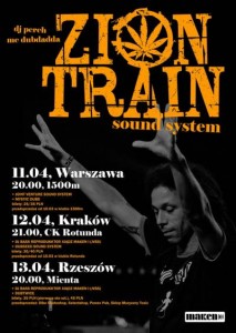 Zion Train Sound System trasa 2013 plakat MATRYCA